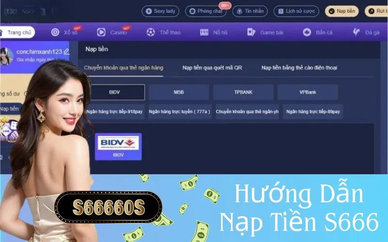 Hướng Dẫn Nạp Tiền S666